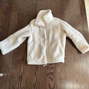 H&M Sherpa lined cream coloured jacket
